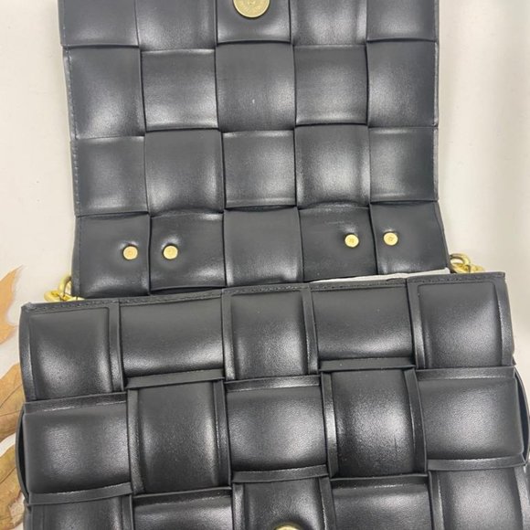 Waist Bags Weave Chain Crossbody BLACK - Picture 4 of 8